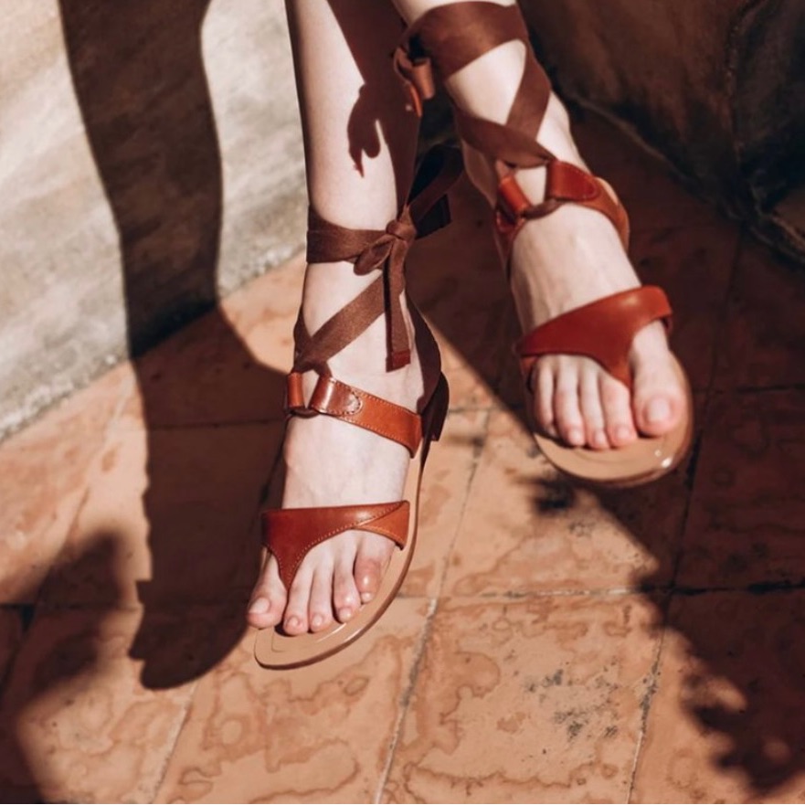 Sarah Flint Brown Strappy Sandals